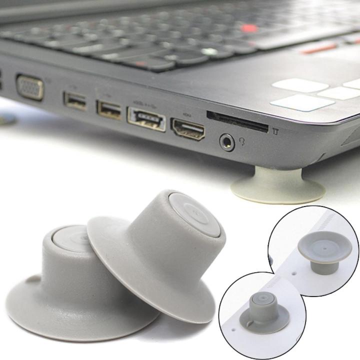 4Pcs Laptop Cooling Stand Heat Reduction Pad For PC Laptops Soft Silicone Feet Holder Notebook Support Height Increase Bracket