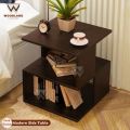 Coffee Table Side TableRectangle Hallow Design Night Stand Storage Bedside Table Sofa modern end side coffee table with storage shelf living room furniture in Ready To Assemble Form. 