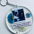 Resin Photo and name Keychain- text can be edit  - light weight- long lasting material- 3.5 inches size round. 