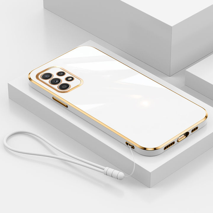 For%20Samsung%20Galaxy%20A52s%205G%20/%20A52%20Cover%20with%20Wrist%20Strap%20Fashion%20Shiny%20Plating%20Square%20Bumper%20Girls%20Phone%20Case%20Soft%20TPU%20Silicone%20Shockproof%20Protective%20Back%20Cover%20-%20Image%202