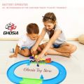 Blocks Train Track for Kids Building Block Train Playset with 30 Pcs, Battery Operated Toy Birthday Gift for Boys Girls Toddler-3650. 