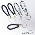Fashion Keychain Pack of 5 PU Leather Key Chain Braided Woven Rope Key rings Bag Keyring Car keyrings Men Women Keychains Fancy Keyring Key Chain for Bag. 
