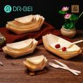 DR BEI Food Tray Creative Disposable Paper Boat Shape Sushi Plate Tray. 