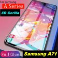 NEW 6D Gorilla Full Glue for Galaxy A71 Tempered Glass Screen Protector Full Edge For Samsung Galaxy A71 - Black. 