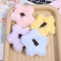 Sweet Y2k Plush Star Hair Clip - Girls Handmade BB Pins - Hair Bow Barrette Headwear - Slide Clips - Women Cute Star Hairpin - Hair Accessories. 