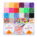 Clay & Glass Beads Jewelry Making Kit with Tools Creative DIY Bracelet & Ring Set for Kids. 