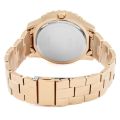 Guess Dazzler Silver Dial Rose Gold Stainless Steel Watch For Women- W0335L3. 