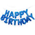 13 Blue Letter Happy Birthday Balloon 16 Inch Solid Happy Birthday Decoration Foil Balloon For Birthday Party- Blue Letter Balloon  (Blue, Pack of 13). 