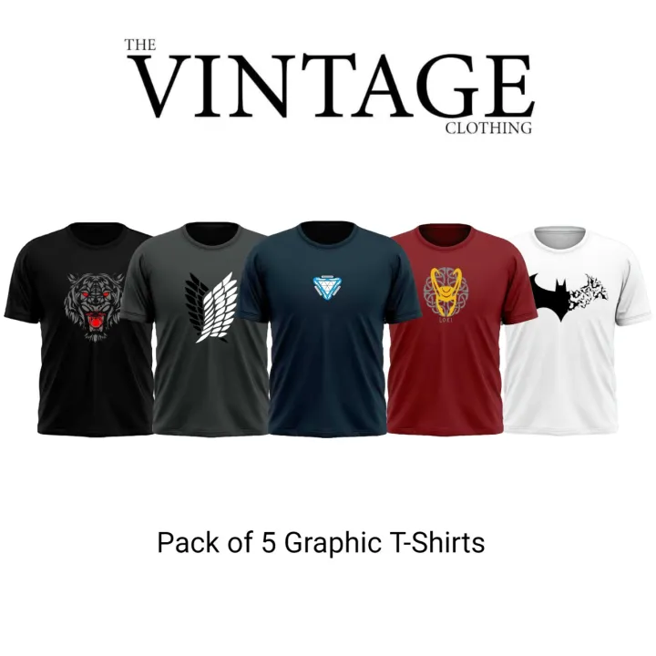 Pack%20of%205%20super%20hero%20MARVEL%20printed%20premium%20T-shirt%20-%20Image%202