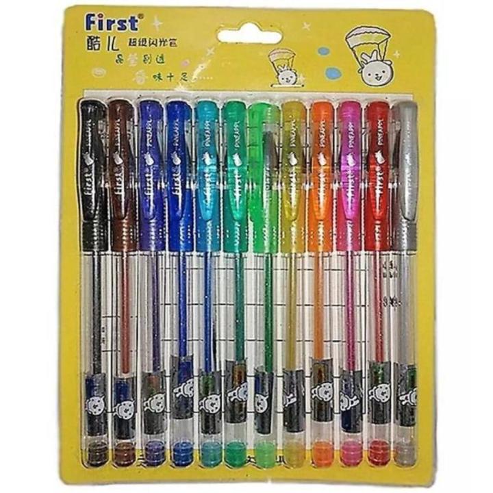 Pack of 12 Glitter Pens
