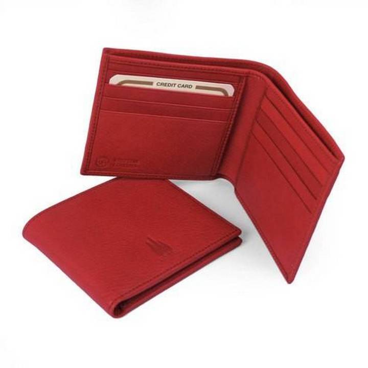 Leather Wallet For Men (RED) 100 % Leather Life time warranty