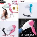 Nova Professional Hair Dryer 1000W – Quick Home Styling | Foldable | Perfect for Girls & Boys. 