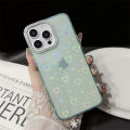 【Hot new models】Bling Glitter Laser Love Heart Clear Phone Case For iPhone 16 Pro Max Diamond Camera Lens Cover 15 Pro 14 Plus Girly Fancy Case. 