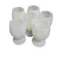 Six Piece White Glass Set, Marble Glasses, Stunning White Glass Set, Marble Glass Set, Marble Showpiece.. 