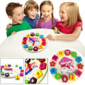 Little star Wooden blocks toys Digital Geometry Clock Children's Educational toy for baby boy and girl gift. 