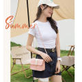 Girl Handbag 2024 new Small Square Bag PU Leather Bag Versatile Shoulder Bag Trend Women Crossbody Bag Contrast. 