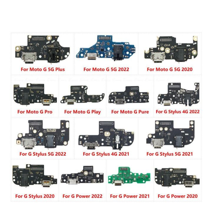 USB Charging Charger Dock Port Board Microphone Flex Cable Parts For Motorola Moto G Power Stylus 4G Pure Play Fast Pro G 5G Plus