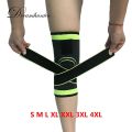 1pc Straps Pressurized Sports Knee pads 3D weaving basketball tennis hiking dizlik knee brace support professional protector 4XL. 