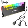 Coolmoon Ra-2 Ram Cooler High Efficiency 5v Argb Memory Module Heat Sink Light Effect Desktop Computer Memory Cooler. 