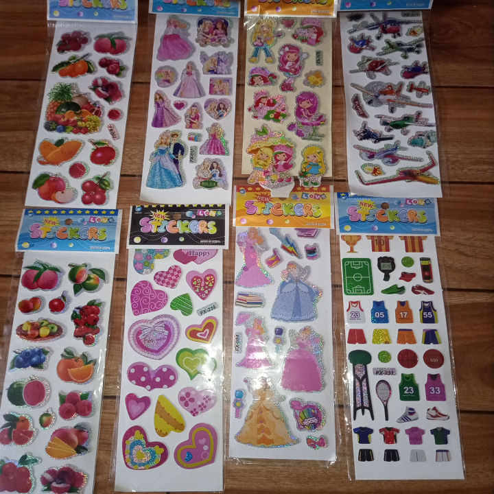 Mini Puffy Stickers Sheet for Kids  Art # SS-Stat-03
