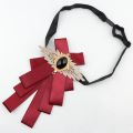 Woman Big Bowtie Fashion Pretty Ribbon Solid Color Butterfly Bowknot Bow Tie Polyester Cravat Pin Lapel. 