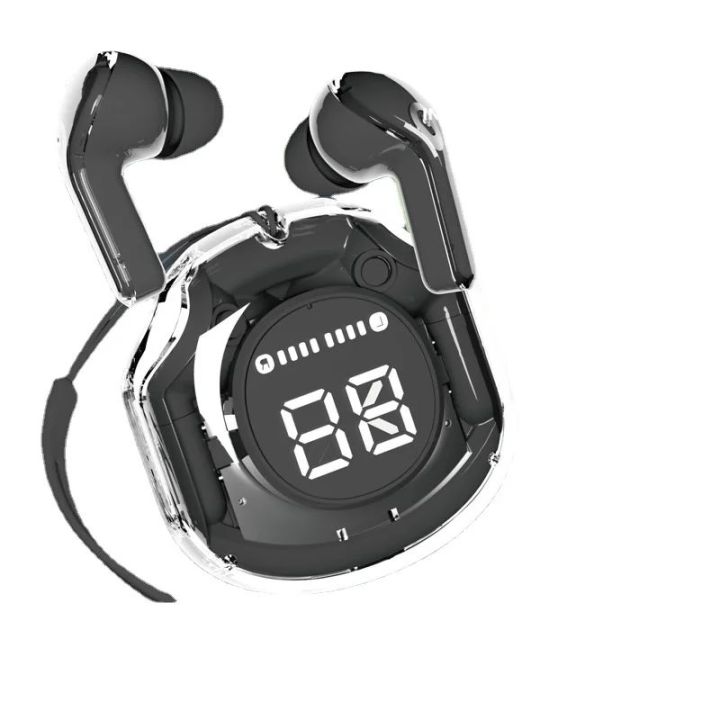Air 39 Wireless Earbuds TWS with Original Digital Display Case & Silicone Pouch Cover - Bluetooth Earbuds for Boys & Girls - Stylish & Available in Black, White, Green, Pink - New Model with Enhanced Sound Quality