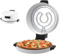SILVERCREST Electric Pizza Maker, Non-Stick Heating Plate / 32 cm diameter Pizza Cooker and Bread Maker, with Timer & AdjustableTemperatures control, 3000Watts Multifunctional Pizza Oven convert to Electric indoor Grill,| WHITE |. 