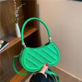Women's Handbag2022New Simple Fashion Women's Shoulder Bag Texture Rhombus Indentation Crossbody Small Square Bag. 