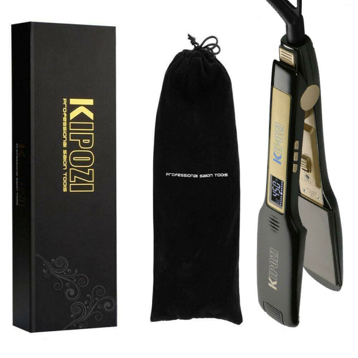 KIPOZI%20Professional%20Titanium%20Flat%20Iron%20Anti-Static%20Hair%20Straightener%20with%20Digital%20LCD%20Display,%20Dual%20Voltage,%20Instant%20Heating,%201.75%20Inch%20Wide%20%20Plates%20%20Black.%20UK%20Plug%20-%20Image%209