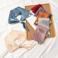 Thin Winter Neck Guard Wraps Imitation silk For Girl Solid Color Silk Scarf Satin False Collar Scarves Neckerchief. 