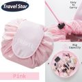 2 Pcs - Portable drawstring Cosmetic Bag Women Travel Necessarie Make up Organizer Female Toiletry Kit Case Makeup Wash Storage Pouch. 