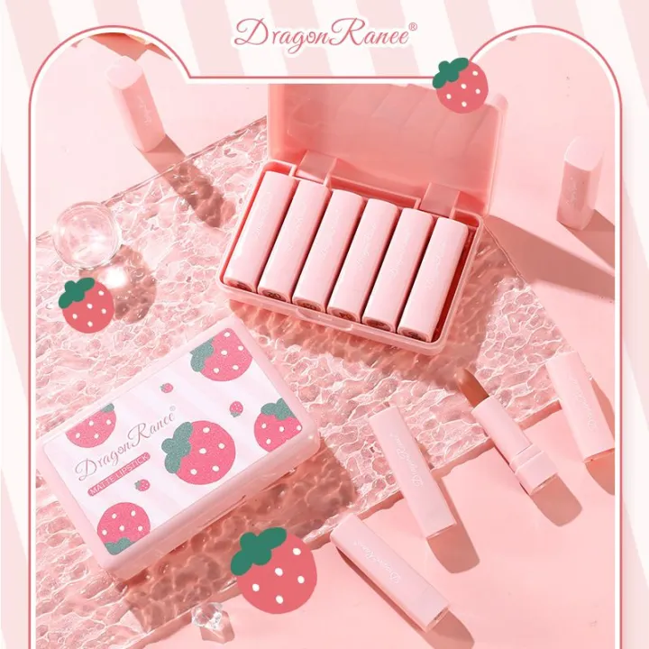 Dragon%20Ranee%20Strawberry%20Matte%20Velvet%20Lipstick%20Set%20of%206%20DR24%20-%20Image%202