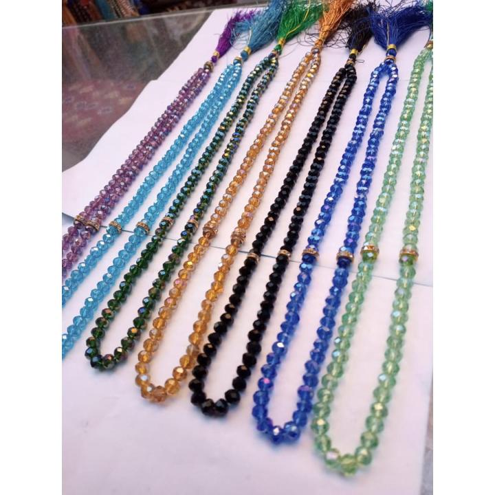 Crystal Beads tasbeeh/tasbih - Fancy Tasbeeh 6mm 100beads