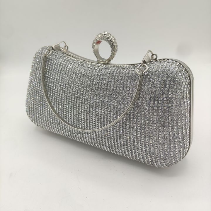 Women%E2%80%99s%20Elegant%20Crystal%20Evening%20Clutch%20%7C%20Shiny%20Rhinestone%20Handbag%20for%20Weddings%20&%20Parties%20%7C%20Golden%20&%20Silver%20Glam%20Purse%20with%20Chain%20Strap%20&%20Snap%20Closure%20-%20Image%204