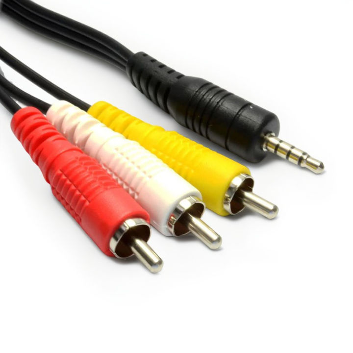 3.5mm to 3 RCA Audio Video Cable 1.5M for TV DVD Camcorder