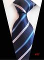 【ALLGOOD】Fashion Mens Striped Tie Classic 8cm Width Polyester Silk Gentleman Formal Necktie For Wedding Business Tie. 