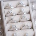 Elegant Initial Letter A-Z Crystal Zircon Fashion Rings with 1-Year Warranty. 