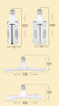 40W Foldable Led Garage Lights Super Bright Daylight Light Bulbs 4000LM Garage Ceiling LED Shop Lights for Workshop Warehouse. 