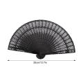 Folding Hand Fan Hollow Carving Chinese Fan Vintage Hand Fans Handmade Fan Crafts For Photo Props Bridal Showers Wedding Guests. 