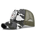 Cross Border Animal Embroidery Baseball Cap Animal Shark Embroidery Cap Mesh Cap Curved Brim Visor Mesh Cap Wholesale. 