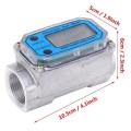 1 inch Digital turbine Flow Meter Gas Oil Fuel Flowmeter Pump Flow Meter Fuel Flow Meter High Accuracy K25. 