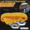 Vehicle Car Tow Chain Rope (Strength:  3 Ton) Towing Belt for Car - 1 Piece. 