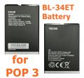 Tecno BL-34ET Battery For Tecno Pop 3 Battery with 3500 mAh Capacity- Black. 