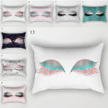 Eyelashes Pillowcase Throw Pillows Lash Cushion Cover Geometric Sofa Cushion Eye Pillow Covers Waist Pillowcase Sofa Cushions. 
