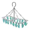 12 Clips Folding Dryer & Clothes Hanger Rack Multi function. 