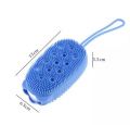 Techmanistan Silicon Bath Body Brush, Exfoliating Body Scrub Brush, 2 in 1 Ultra Soft Bath Sponge Shower Brush and Body Massager, Baby Shower Brush, Shampoo and Gel Dispenser, Loofah Brush, Body Cleaning Scrubber for Man, Women and Children. 