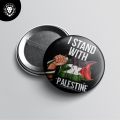 Stand With Palestine Design Round badge  2.25 Inch. 