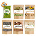 Bundle Of 5 Green Pumpkin Seeds Without Shell | Sunflower Seeds Without Shell | Flexseeds | White Sesame Seeds | Chia Seeds PCOS Seeds Cyling Kit with Free Gift. 