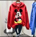 CUTE MICKEY CARTOON Hoodie New And Trendy Printed Kangaroo Hudie Pocket Drawstring Pullovers Clothing Long Sleeves Export Quality Winter Wear For Girl & Women. 