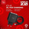 Original itel 2A Fast Charger - Dual USB Port with LED Indicator. 